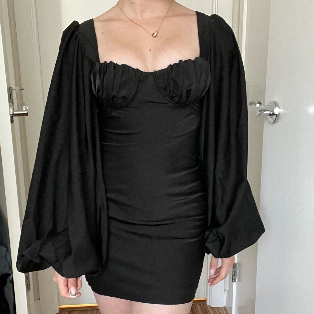 Jagger & Stone pouf sleeve shell bust dress from princess polly